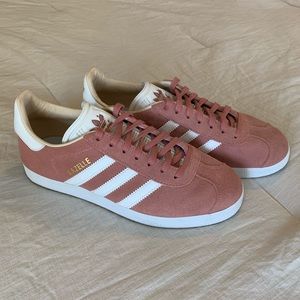 Adidas Gazelle Suede Pink Ash Pearl White Sneakers